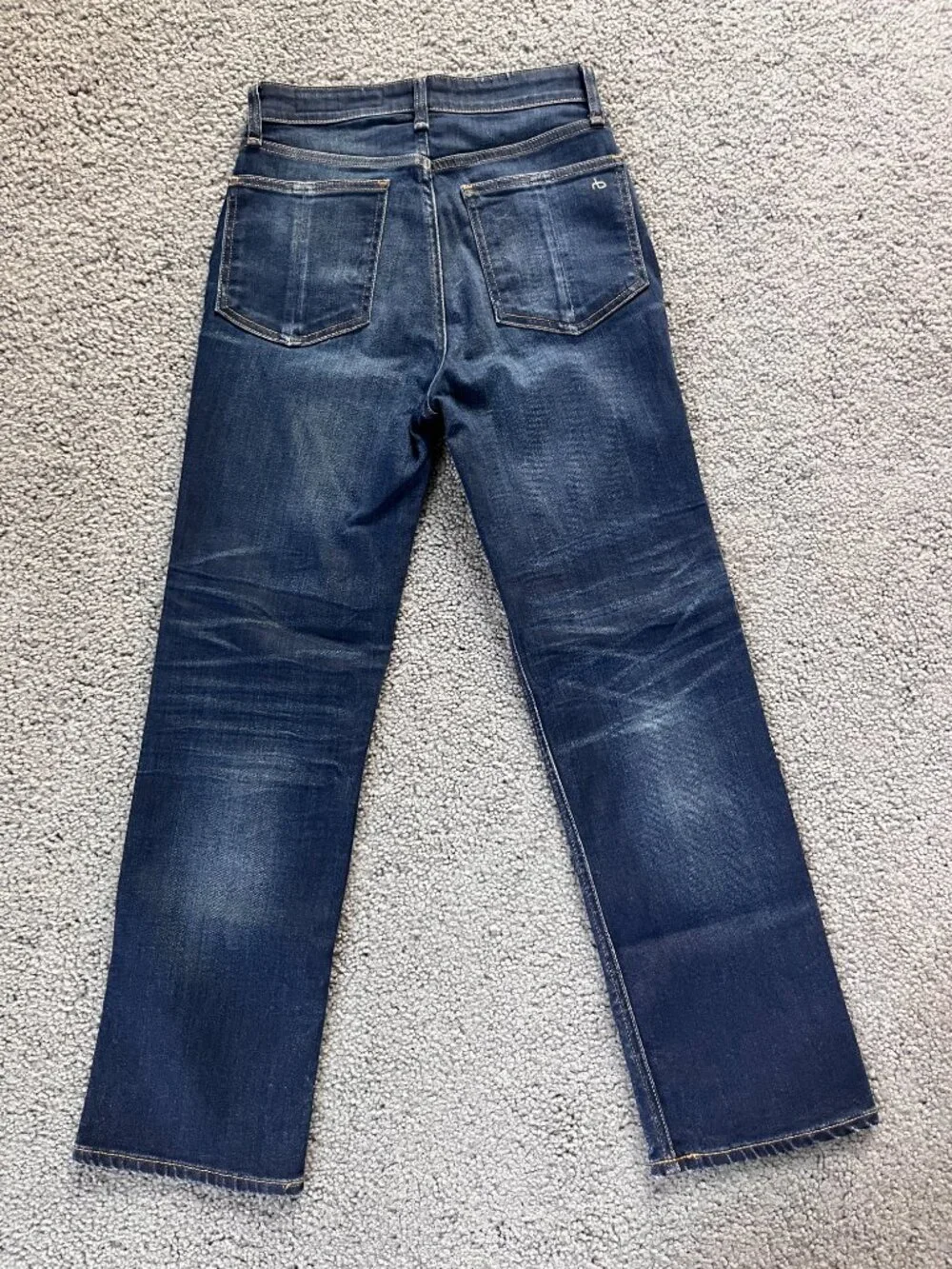 RAG & BONE MINA HIGH-RISE ANKLE CIGARETTE MEDIUM WASH BLUE JEANS - EUC  25